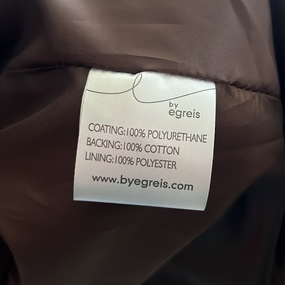 Brown Faux Lether Jacket by egreis size M - Picture 6 of 17